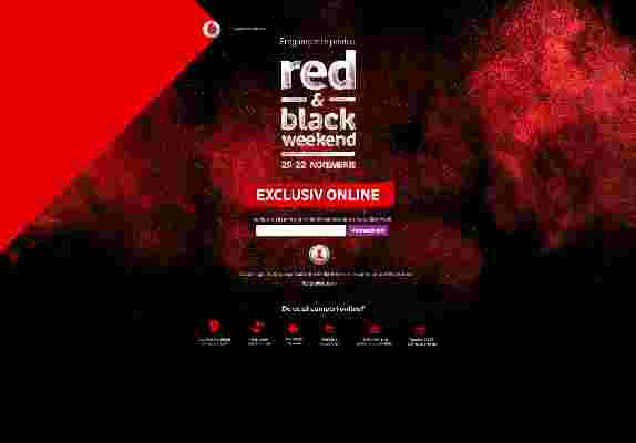 Red & Black weekend vine la Vodafone cu reduceri de până la 100% la telefoane