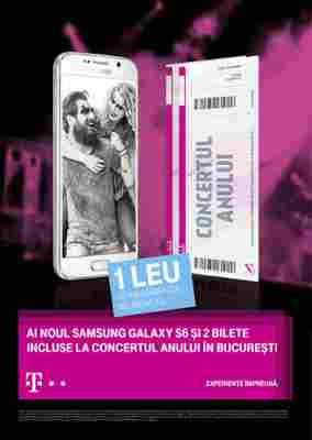 La Telekom, noul Samsung Galaxy S6 vine cu două bilete la concertul lui Robbie Williams!